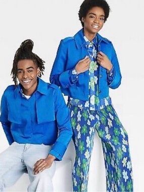 Sammy B adult size 4X Blue cropped Jacket - New with tags